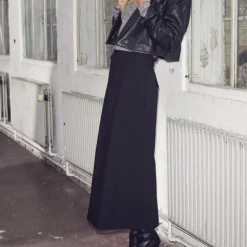 CO' COUTURE Vola Floor Pencil Skirt Black