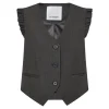 CO'COUTURE Liane Frill Tailor Vest Dark Grey