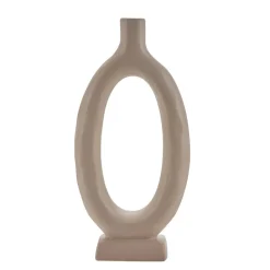 COZY LIVING Candle Holder Oval Shape Beige