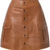 DEPECHE Dawn Skirt Vintage Cognac