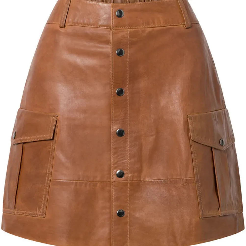 DEPECHE Dawn Skirt Vintage Cognac