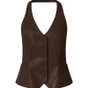 DEPECHE Kimmi Vest Dark Chocolate