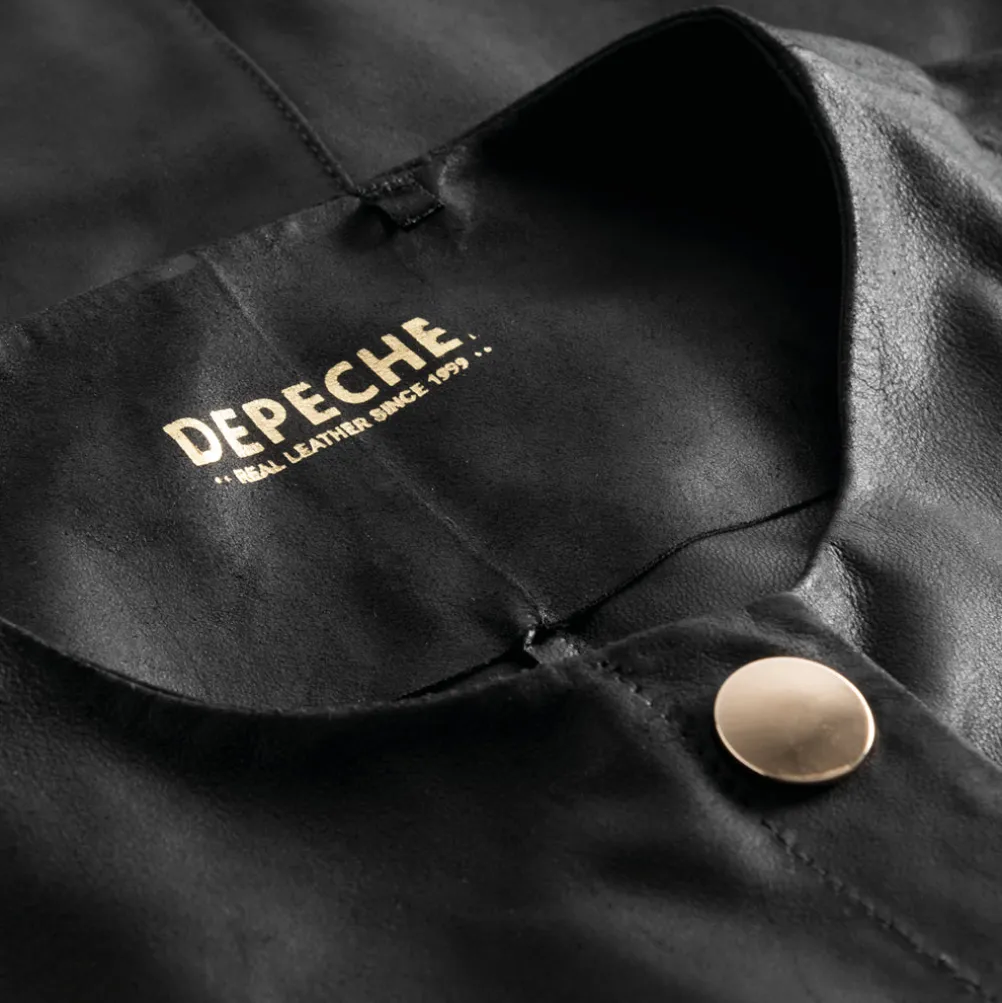 DEPECHE Shirt Dress Black