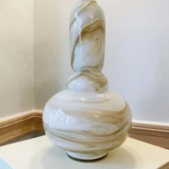 Eden Twirl Marble Vase Tall Yellow