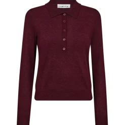 HAUTE L'AMITIÉ Premiere LS Polo Knit Amarone