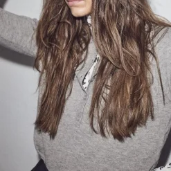 HAUTE L'AMITIÉ Premiere LS Polo Knit Mid Grey