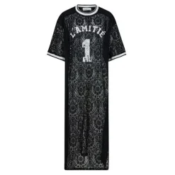 HAUTE L'AMITIE Lace Football Dress Black