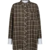 HAUTE L'AMITIE Loose Check Shirt Mocca