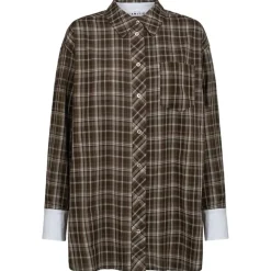 HAUTE L'AMITIE Loose Check Shirt Mocca