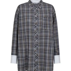 HAUTE L'AMITIE Loose Check Shirt Blue