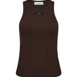 HAUTE L'AMITIE Rib Badge Tank Mocca