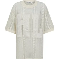HAUTE L'AMITIE Rough Lace Team Tee Off White