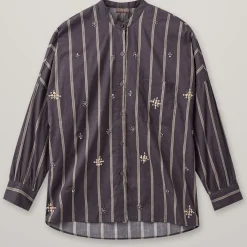 HEYANNO Trace Stripe Shirt Major Brown