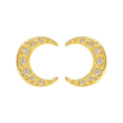 HULTQUIST COPENHAGEN Halvmåne Hvide Øreringe