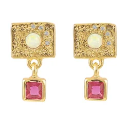 HULTQUIST COPENHAGEN Pink Opalus Øreringe