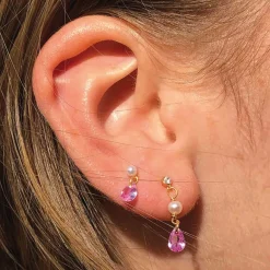 HULTQUIST COPENHAGEN Pink Pearl Øreringe