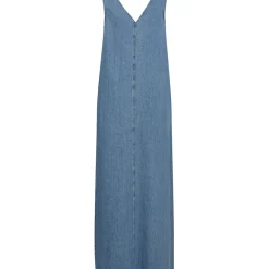 IVY COPENHAGEN Uta Distressed Maxi Dress Wash Mid Blue