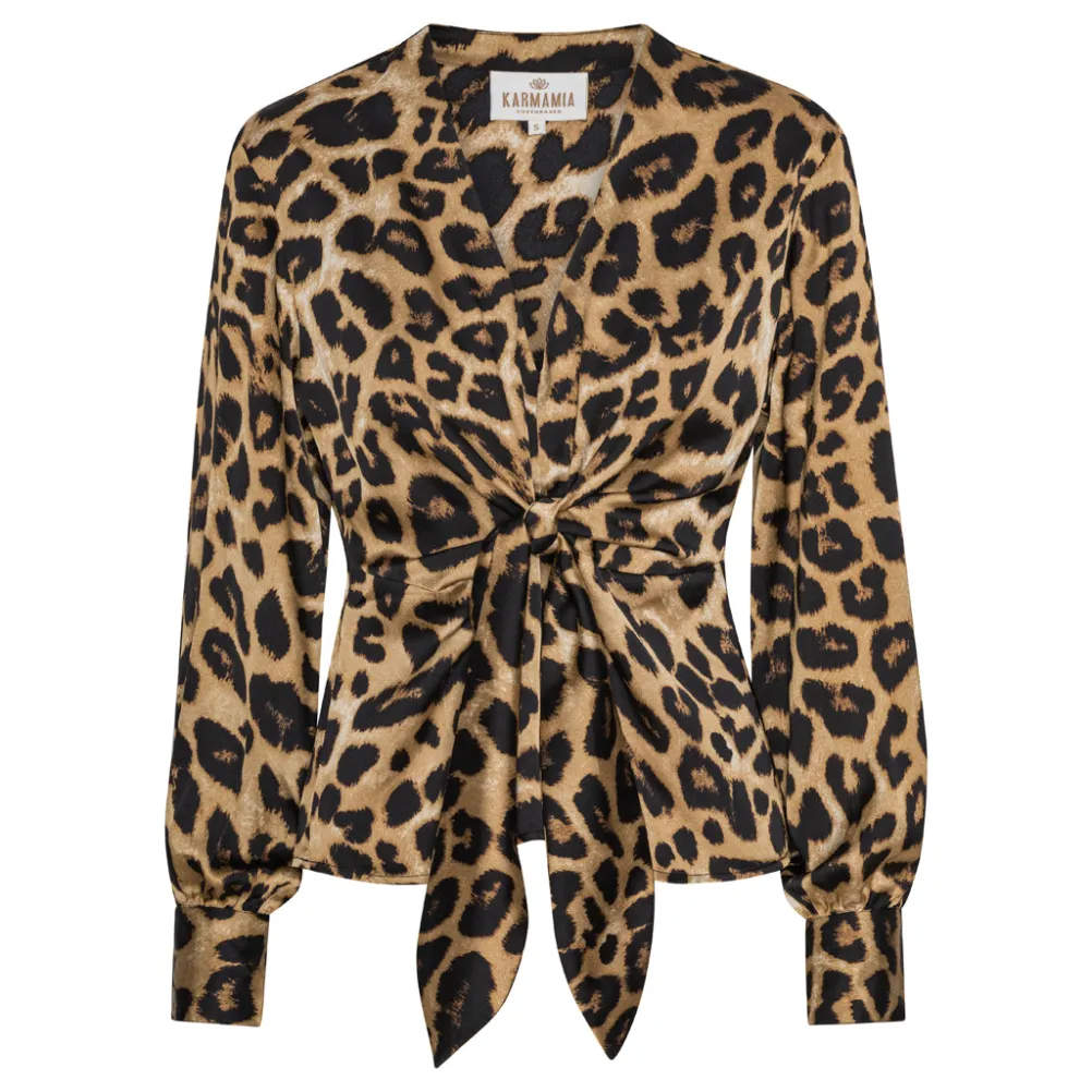 KARMAMIA Blair Blouse Hammered Leopard