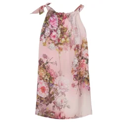 KARMAMIA Ruffle Tie Top Daisy Peach