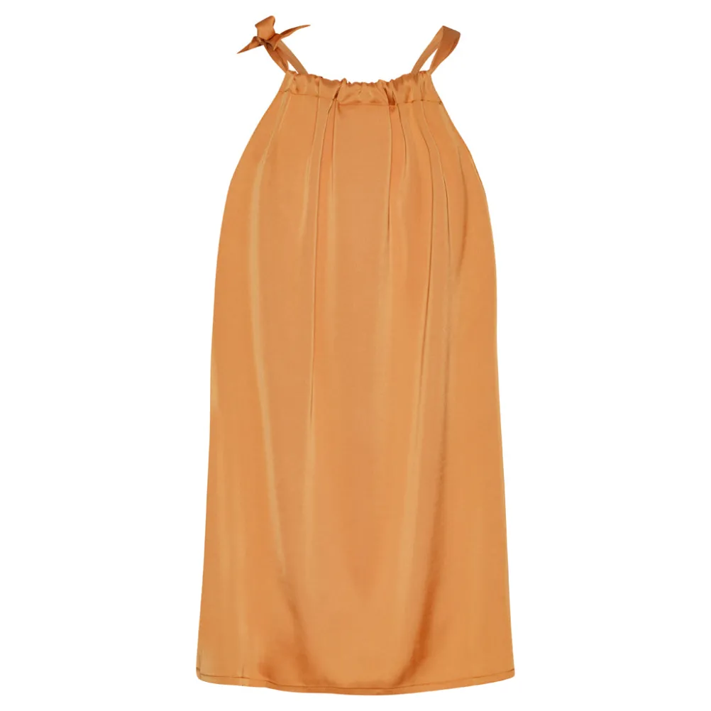 KARMAMIA Ruffle Tie Top Mango