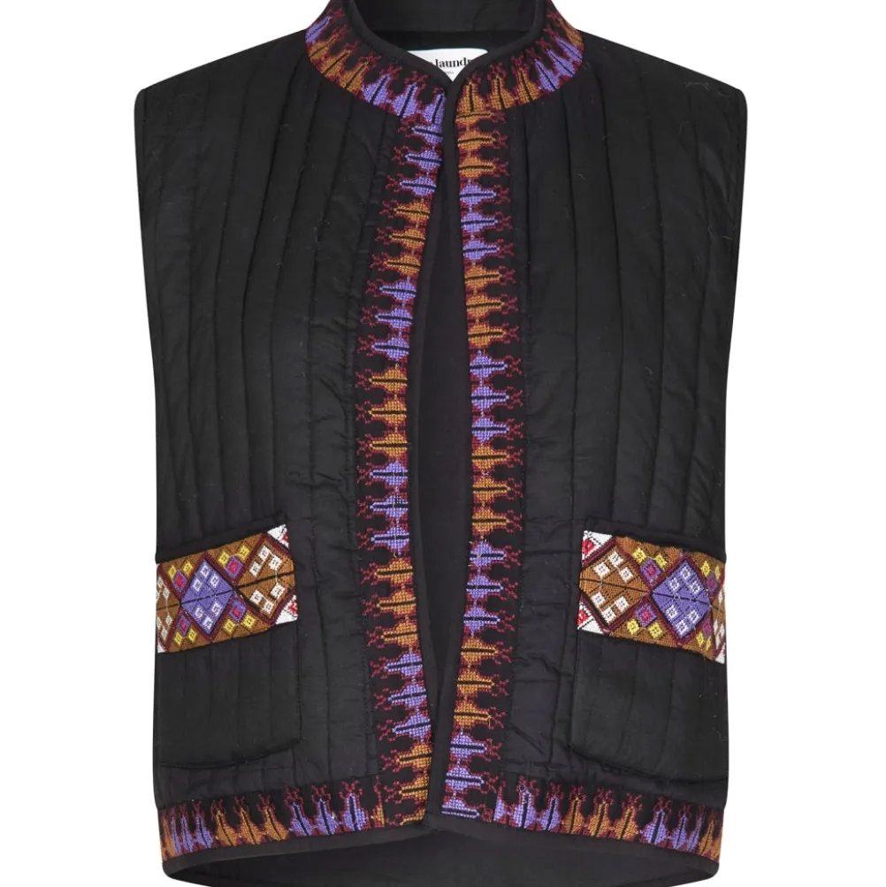 LOLLYS LAUNDRY Cairo Vest Washed Black
