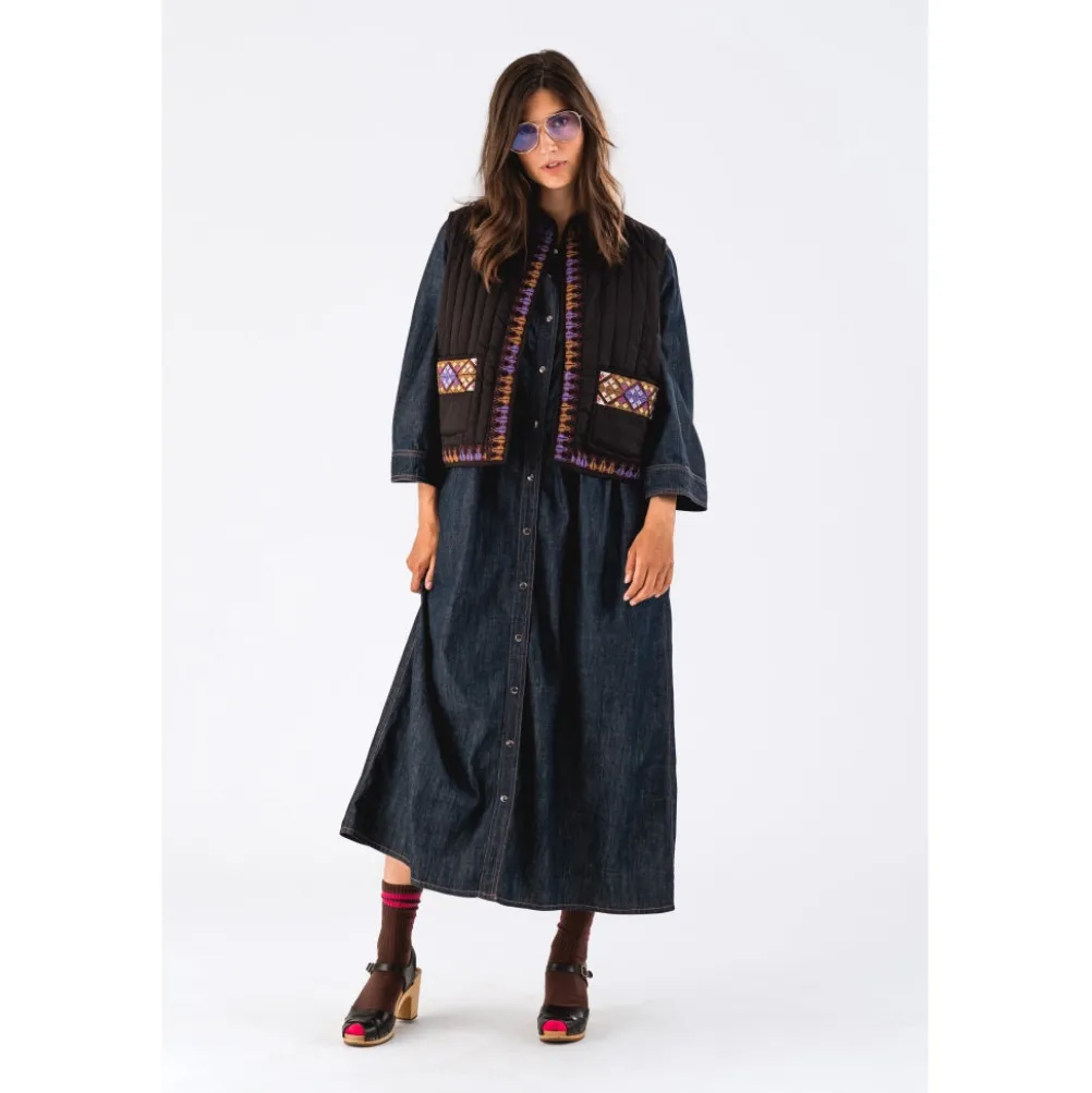 LOLLYS LAUNDRY Cairo Vest Washed Black