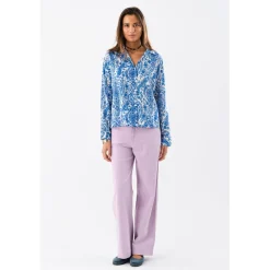 LOLLYS LAUNDRY Chloe Shirt LS Blue