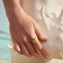 MAANESTEN Cardissa Ring (guld/sølv)