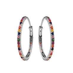 MAANESTEN Nubia Hoops Øreringe Magnum (sølv)