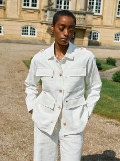 MOS MOSH Alfea Ramie Jacket Ecru