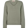 MOS MOSH Bine LS V-neck Knit Shadow