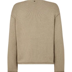 MOS MOSH Bine LS V-Neck Knit Sesame
