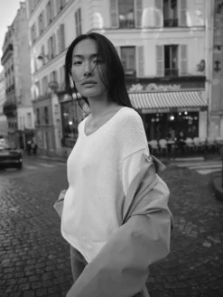 MOS MOSH Bine V-Neck Knit Ecru