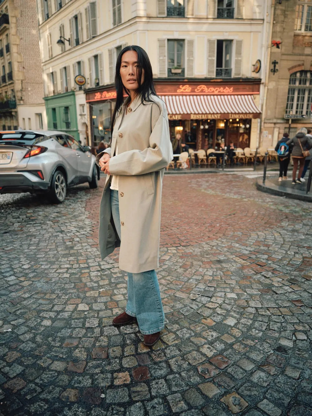 MOS MOSH Bora Rain Trenchcoat Savannah Tan