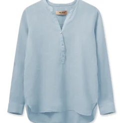 MOS MOSH Danna Linen Blouse Cashmere Blue