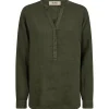 MOS MOSH Danna Linen Blouse Dusty Olive