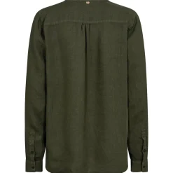 MOS MOSH Danna Linen Blouse Dusty Olive