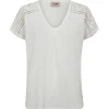 MOS MOSH Dayo V-Neck Tee White