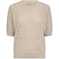 MOS MOSH Karin Marisol SS Linen Knit Feather Gray