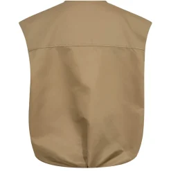 MOS MOSH Kura Solid Waistcoat Sesame