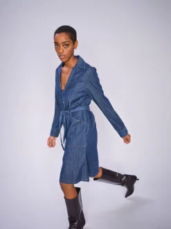 MOS MOSH Malti Denim Dress Dark Blue