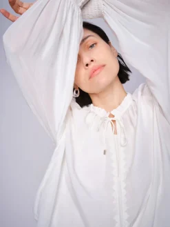 MOS MOSH Marb Sansa Emb Blouse Ecru