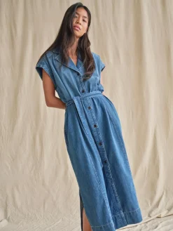 MOS MOSH Pitti Nalin Dress Mid Blue