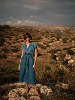 MOS MOSH Pitti Nalin Dress Mid Blue