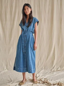 MOS MOSH Pitti Nalin Dress Mid Blue
