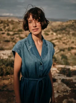 MOS MOSH Pitti Nalin Dress Mid Blue