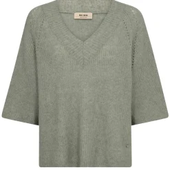 MOS MOSH Taci 3/4 V-Neck Knit Shadow