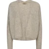 MOS MOSH Thora Relax Knit Cardigan Feather Gray