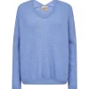MOS MOSH Thora V-neck Knit Hydrangea