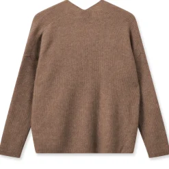 MOS MOSH Thora V-neck Knit Cinnamon Swirl
